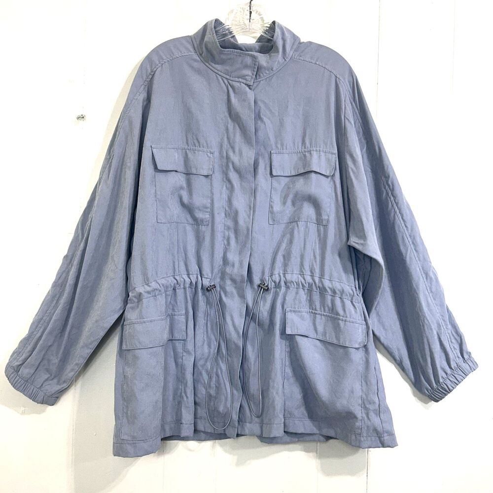 b new york Anorak Jacket Size XL Long Sleeves Zip Clouser Pockets Soft Jacket